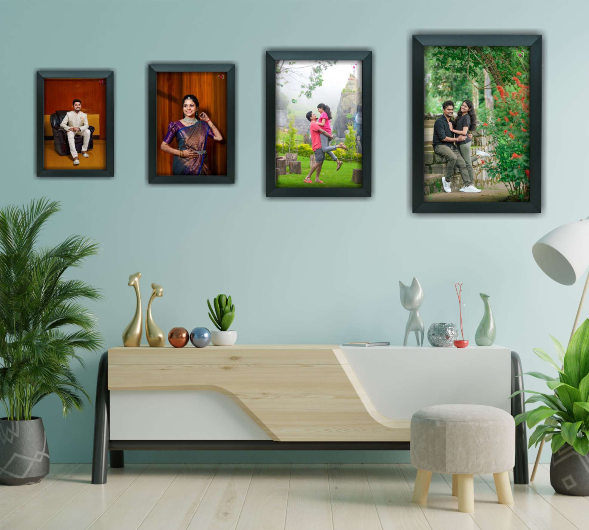 FR1 plain black frame A4