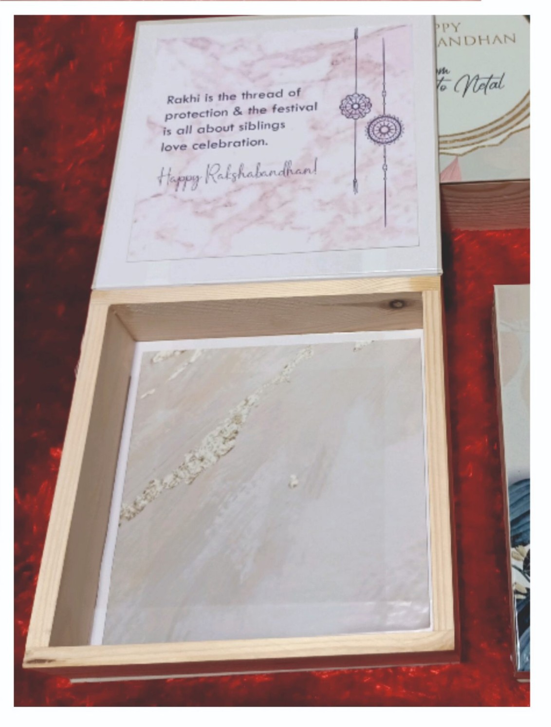 WB1 Personalized Wooden Box (Size: 8" x 8")